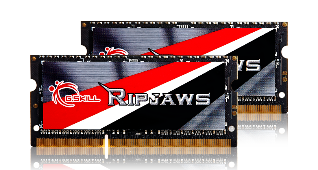 8GB (4GBx2) Ripjaws, SO-DIMM, DDR3, Dual-channel, 1600MHz, 11-11-11-28, 1.35v