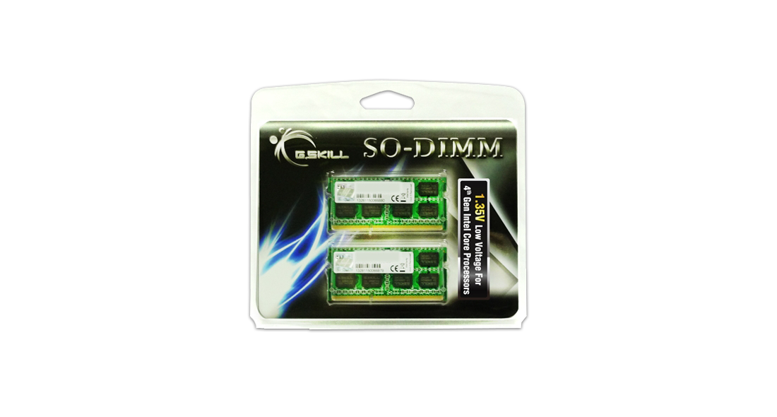 8GB (4GBx2), DDR3, SO-DIMM, 1600MHz, CAS Latency 11-11-11-28, 1.35v
