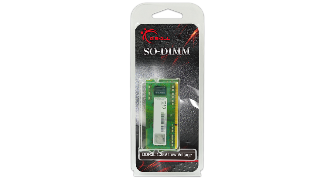 DDR3L, SO-DIMM, Single-channel, 4GB (4GBx1), 1600MHz, 9-9-9-28, 1.35v