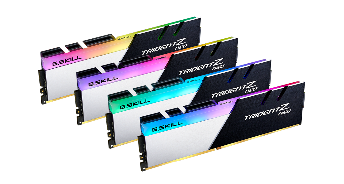3600 G.Skill TridentZ Neo Series Kit 4x 32GB CL18 Black/Silver RGB
